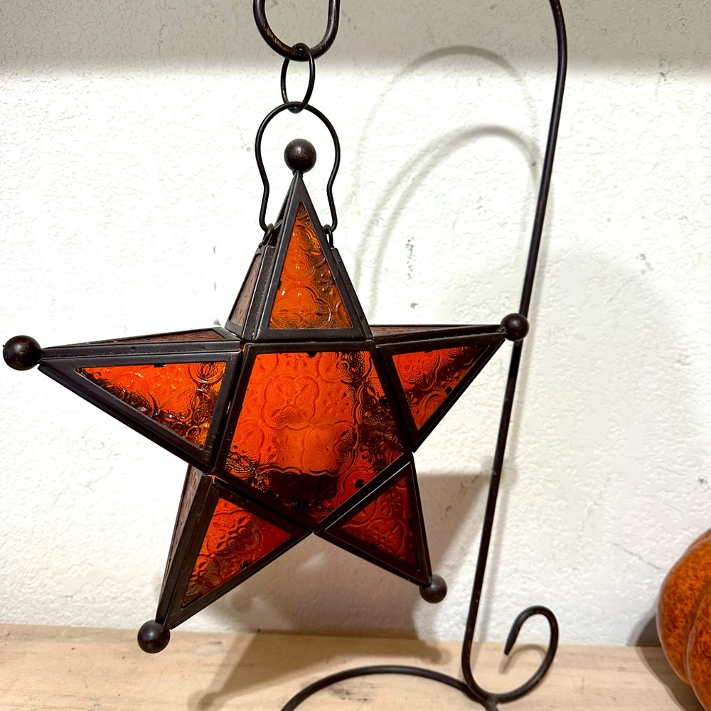 Decor star tea candle holder with stand